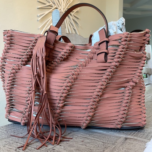 ISLAS TOTE Vince Camuto Leather Canvas Sushi Tote - Picture 4 of 8